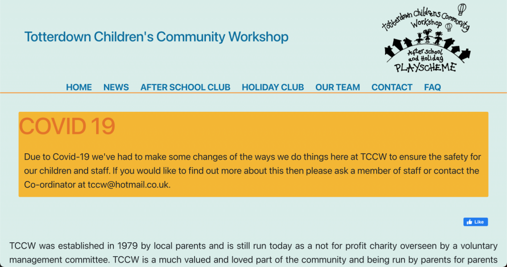 Totterdown Childrens Community Workshop screen shot